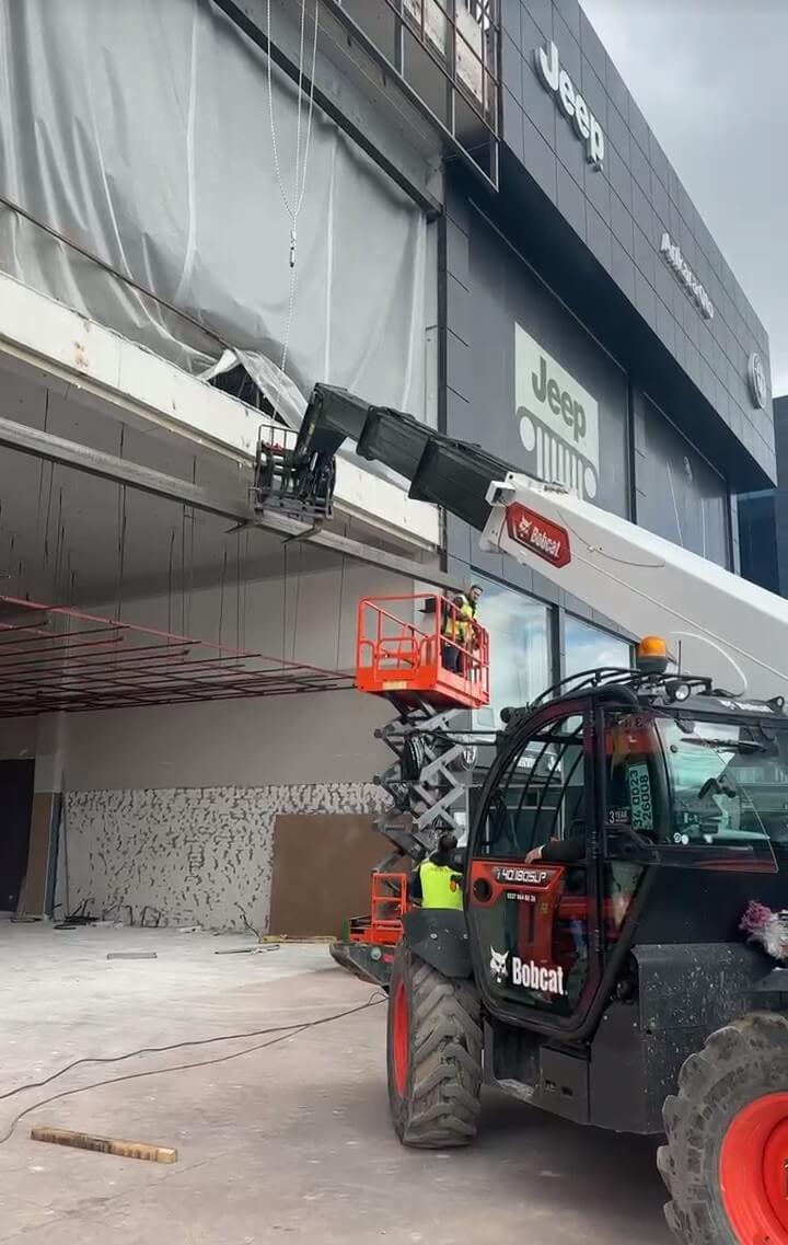 Ankara şantiyesinde inşaat iş makinesi kiralama